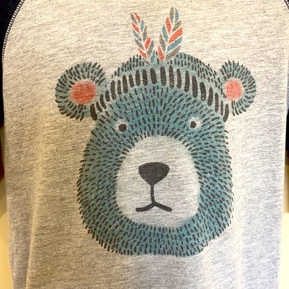 L.A.T. Boho Bear Jersey Shirt Medium - Picture 2 of 7